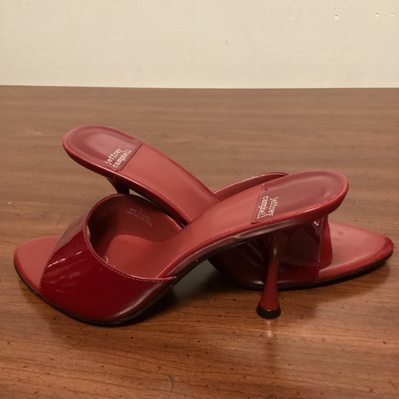 JEFFREY CAMPBELL KITTY HEEL SLIP ON SANDALS - Picture 7 of 13